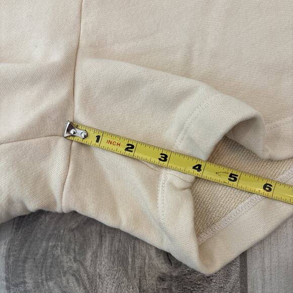 Daily Drills Cream Sweat Shorts Size XS/S Drawstring Pockets 4” In Cotton - Picture 8 of 11